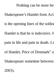 Hamlet soliloquy assignment